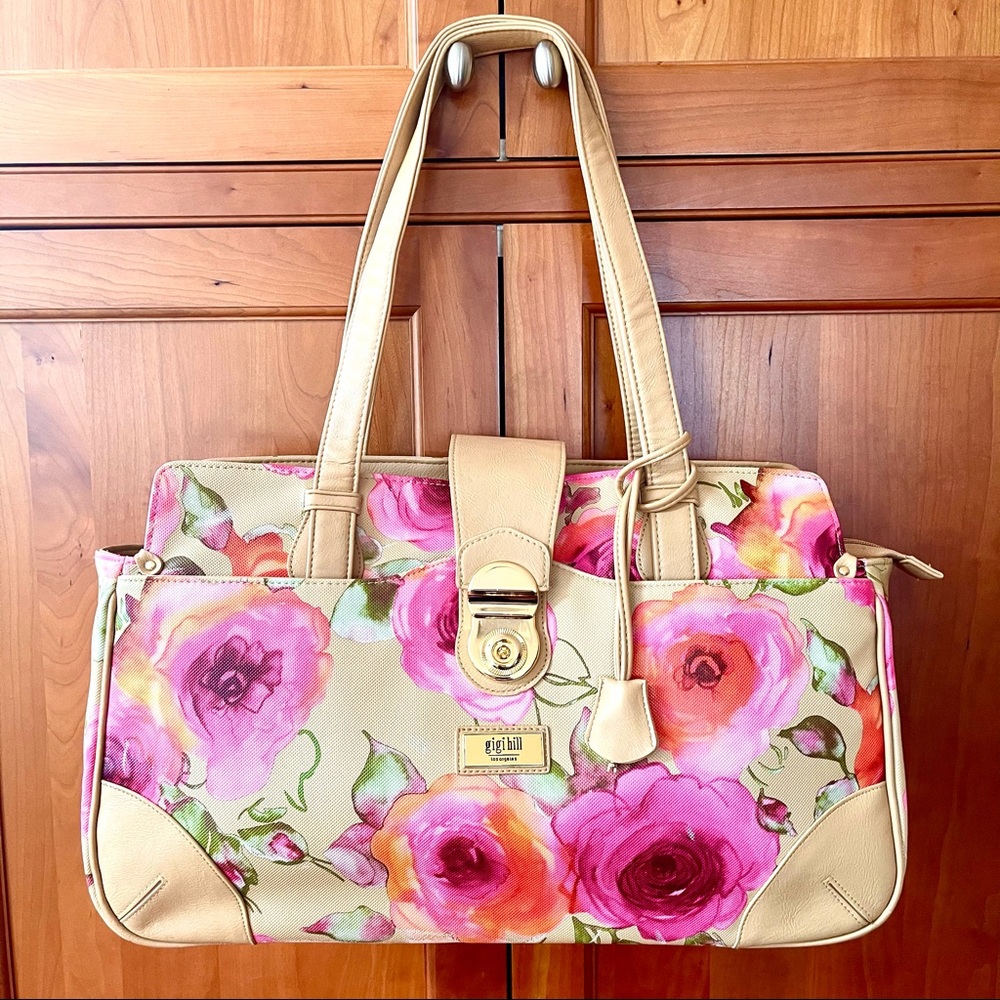 Large 🌺Floral Pattern🌸 Tote Bag By Gigi Hill LA